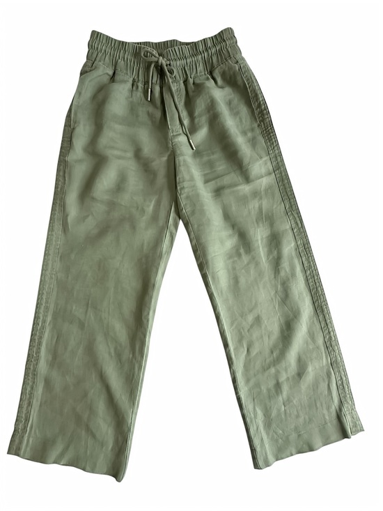Quince Pants - Quince 100% European Linen Pants Women S Sage Green Wide Leg Drawstring Pockets